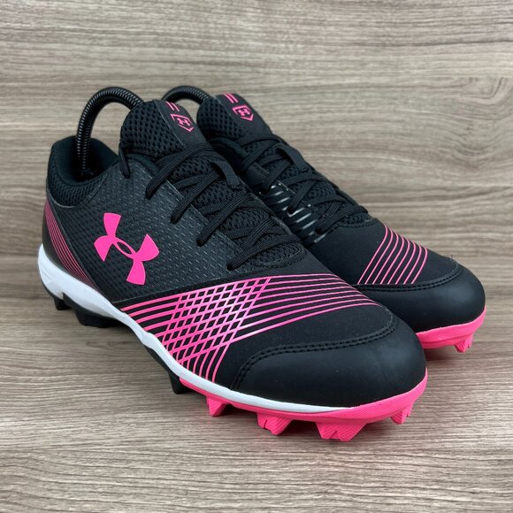 Under Armour Women's Black & Pink Baseball & Softball Sport Shoes - Picture 2 of 8